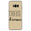 TPU0GALS8PLUSCHIEUSETAUPE - Coque souple pour Samsung Galaxy S8 Plus avec impression Motifs Chieuse d'Amour taupe