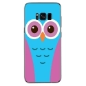 TPU0GALS8PLUSCHOUETTE3 - Coque souple pour Samsung Galaxy S8 Plus avec impression Motifs chouette bleue et rose