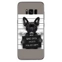 TPU0GALS8PLUSDOGPRISONOS - Coque souple pour Samsung Galaxy S8 Plus avec impression Motifs bulldog prisonnier os