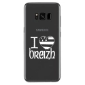 TPU0GALS8PLUSDRAPBREIZH - Coque souple pour Samsung Galaxy S8 Plus avec impression Motifs drapeau Breton I Love Breizh