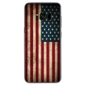 TPU0GALS8PLUSDRAPUSAVINTAGE - Coque souple pour Samsung Galaxy S8 Plus avec impression Motifs drapeau USA vintage