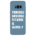 TPU0GALS8PLUSFUMEUSEBLEU - Coque souple pour Samsung Galaxy S8 Plus avec impression Motifs fumeuse et alors bleu