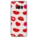 TPU0GALS8PLUSLIPS - Coque souple pour Samsung Galaxy S8 Plus avec impression Motifs lèvres et coeurs rouges
