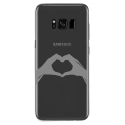 TPU0GALS8PLUSMAINCOEUR - Coque souple pour Samsung Galaxy S8 Plus avec impression Motifs mains en forme de coeur