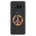 TPU0GALS8PLUSPEACELOVE - Coque souple pour Samsung Galaxy S8 Plus avec impression Motifs Peace and Love fleuri