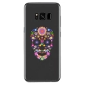 TPU0GALS8PLUSSKULLFLEUR - Coque souple pour Samsung Galaxy S8 Plus avec impression Motifs crâne en fleurs