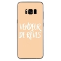 TPU0GALS8PLUSVENDREVEBEIGE - Coque souple pour Samsung Galaxy S8 Plus avec impression Motifs vendeur de rêves beige