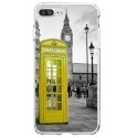 TPU0IP7PLUSCABINEUKJAUNE - Coque souple pour Apple iPhone 7 Plus avec impression Motifs cabine téléphonique UK jaune