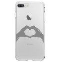 TPU0IP7PLUSMAINCOEUR - Coque souple pour Apple iPhone 7 Plus avec impression Motifs mains en forme de coeur
