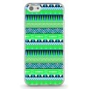 TPU0IPHONE5CAZTEQUEBLEUVER - Coque souple pour Apple iPhone 5C avec impression Motifs aztèque bleu et vert