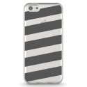 TPU0IPHONE5CBANDESGRISES - Coque souple pour Apple iPhone 5C avec impression Motifs bandes grises