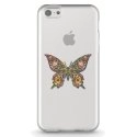 TPU0IPHONE5CPAPILLONSEUL - Coque souple pour Apple iPhone 5C avec impression Motifs papillon psychédélique