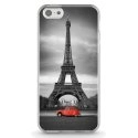TPU0IPHONE5CPARIS2CV - Coque souple pour Apple iPhone 5C avec impression Motifs Paris et 2CV rouge