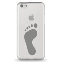 TPU0IPHONE5CPIED - Coque souple pour Apple iPhone 5C avec impression Motifs empreinte de pied