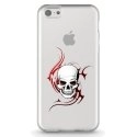 TPU0IPHONE5CSKULLTRIBAL - Coque souple pour Apple iPhone 5C avec impression Motifs tête de mort sur fond tribal