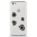 TPU0IPHONE5CTROUBALLE - Coque souple pour Apple iPhone 5C avec impression Motifs impacts de balles