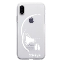 TPU0IPHONEXCRANE - Coque souple pour Apple iPhone X avec impression Motifs crâne blanc
