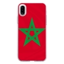 TPU0IPHONEXDRAPMAROC - Coque souple pour Apple iPhone X avec impression Motifs drapeau du Maroc