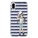 TPU0IPHONEXMANGAMARINE - Coque souple pour Apple iPhone X avec impression Motifs manga fille marin