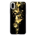 TPU0IPHONEXPAPILLONSDORES - Coque souple pour Apple iPhone X avec impression Motifs papillons dorés