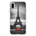 TPU0IPHONEXPARIS2CV - Coque souple pour Apple iPhone X avec impression Motifs Paris et 2CV rouge