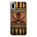 TPU0IPHONEXSABREPIRATE - Coque souple pour Apple iPhone X avec impression Motifs sabre et tête de mort pirate