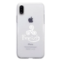 TPU0IPHONEXTRISKEL - Coque souple pour Apple iPhone X avec impression Motifs Triskel Celte blanc