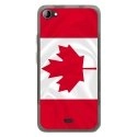 TPU0JIMMYDRAPCANADA - Coque Souple en gel transparente pour Wiko Jimmy avec impression Motifs drapeau du Canada