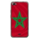 TPU0JIMMYDRAPMAROC - Coque Souple en gel transparente pour Wiko Jimmy avec impression Motifs drapeau du Maroc