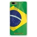 TPU0LENNY3DRAPBRESIL - Coque souple pour Wiko Lenny 3 avec impression Motifs drapeau du Brésil