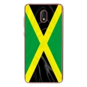 TPU0LENNY5DRAPJAMAIQUE - Coque souple pour Wiko Lenny 5 avec impression Motifs drapeau de la Jamaïque
