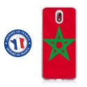 TPU0NOKIA31DRAPMAROC - Coque souple pour Nokia 3-1 avec impression Motifs drapeau du Maroc