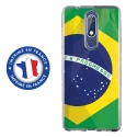 TPU0NOKIA51DRAPBRESIL - Coque souple pour Nokia 5-1 avec impression Motifs drapeau du Brésil