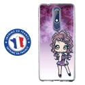 TPU0NOKIA51MANGAVIOLETTA - Coque souple pour Nokia 5-1 avec impression Motifs manga fille violetta