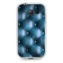 TPU0S7390CAPITONBLEU - Coque Souple en gel transparente pour Galaxy Trend Lite avec impression Motifs effet capitonné bleu