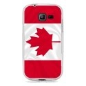 TPU0S7390DRAPCANADA - Coque Souple en gel transparente pour Galaxy Trend Lite avec impression Motifs drapeau du Canada