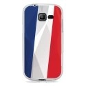 TPU0S7390DRAPFRANCE - Coque Souple en gel transparente pour Galaxy Trend Lite avec impression Motifs drapeau de la France