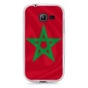 TPU0S7390DRAPMAROC - Coque Souple en gel transparente pour Galaxy Trend Lite avec impression Motifs drapeau du Maroc