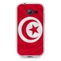 TPU0S7390DRAPTUNISIE - Coque Souple en gel transparente pour Galaxy Trend Lite avec impression Motifs drapeau de la Tunisie