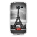 TPU0S7390PARIS2CV - Coque Souple en gel transparente pour Galaxy Trend Lite avec impression Motifs Paris et 2CV rouge