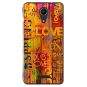 TPU0TOMMY2LOVESPRING - Coque souple pour Wiko Tommy 2 avec impression Motifs Love Spring