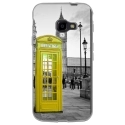 TPU0XCOVER4CABINEUKJAUNE - Coque souple pour Samsung Galaxy XCover 4 avec impression Motifs cabine téléphonique UK jaune
