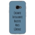 TPU0XCOVER4GENIALEBLEU - Coque souple pour Samsung Galaxy XCover 4 avec impression Motifs Chiante mais Géniale bleu