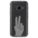 TPU0XCOVER4MAINPEACE - Coque souple pour Samsung Galaxy XCover 4 avec impression Motifs main Peace and Love