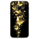 TPU0XCOVER4PAPILLONSDORES - Coque souple pour Samsung Galaxy XCover 4 avec impression Motifs papillons dorés