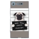 TPU0XPERIAXZ1DOGPRISONTRISTE - Coque souple pour Sony Xperia XZ1 avec impression Motifs bulldog prisonnier