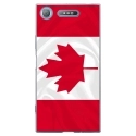 TPU0XPERIAXZ1DRAPCANADA - Coque souple pour Sony Xperia XZ1 avec impression Motifs drapeau du Canada