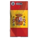 TPU0XPERIAXZ1DRAPESPAGNE - Coque souple pour Sony Xperia XZ1 avec impression Motifs drapeau de l'Espagne