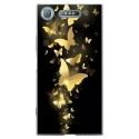 TPU0XPERIAXZ1PAPILLONSDORES - Coque souple pour Sony Xperia XZ1 avec impression Motifs papillons dorés
