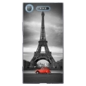 TPU0XPERIAXZ1PARIS2CV - Coque souple pour Sony Xperia XZ1 avec impression Motifs Paris et 2CV rouge